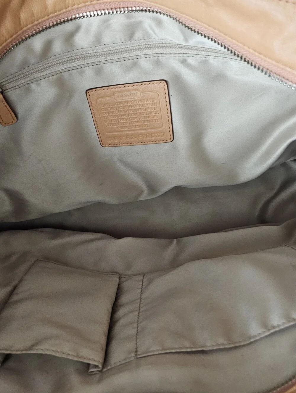 Coach Penelope Carryall Leather Tote Bag with Turn-Lock Closure
